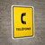 Telephone Yellow Spanish Portrait - Wall Sign