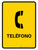 Telephone Yellow Spanish Portrait - Wall Sign