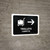 Trolleys With Right Arrow Black Bilingual Spanish Landscape - Wall Sign