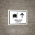 Trolleys With Up Arrow White Bilingual Spanish Landscape - Wall Sign