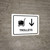 Trolleys With Down Arrow White Landscape - Wall Sign