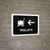Trolleys With Left Arrow Black Landscape - Wall Sign