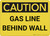 Caution: Gas Line Behind Wall - Wall Sign