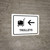 Trolleys With Left Arrow White Landscape - Wall Sign