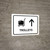 Trolleys With Up Arrow White Landscape - Wall Sign