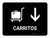 Trolleys With Down Arrow Black Spanish Landscape - Wall Sign