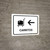 Trolleys With Left Arrow White Spanish Landscape - Wall Sign