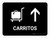 Trolleys With Up Arrow Black Spanish Landscape - Wall Sign