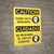 Caution: Hard Hats Required Caution Bilingual Spanish - Wall Sign