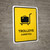 Trolleys Yellow Bilingual Spanish Portrait - Wall Sign