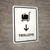 Trolleys With Down Arrow White Portrait - Wall Sign