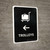 Trolleys With Left Arrow Black Portrait - Wall Sign