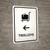 Trolleys With Left Arrow White Portrait - Wall Sign
