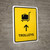 Trolleys With Up Arrow Yellow Portrait - Wall Sign