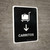 Trolleys With Down Arrow Black Spanish Portrait - Wall Sign