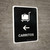 Trolleys With Left Arrow Black Spanish Portrait - Wall Sign