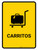 Trolleys Yellow Spanish Portrait - Wall Sign
