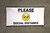 Please Social Distance with Emoji - Banner
