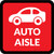 Auto Aisle with Icon Square - Floor Sign