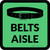 Belts Aisle Icon Square - Floor Sign