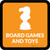 Board Games and Toys with Icon Square - Floor Sign