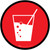 Carbonated Water Icon Circle - Floor Sign