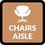 Chairs Aisle with Icon Square - Floor Sign