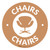 Chairs with Icon Circle - Floor Sign