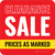 Clearance Sale Prices As Marked Square - Floor Sign