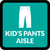 Kids Pants Aisle with Icon Square - Floor Sign