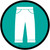 Kids Pants Icon Circle - Floor Sign
