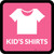 Kids Shirts with Icon Square - Floor Sign