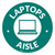 Laptops Aisle with Icon Circle - Floor Sign