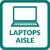 Laptops Aisle with Icon Square - Floor Sign