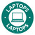 Laptops with Icon Circle - Floor Sign