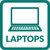 Laptops with Icon Square - Floor Sign