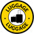 Luggage with Icon Circle - Floor Sign