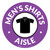 Mens Shirts Aisle with Icon Circle - Floor Sign