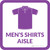 Mens Shirts Aisle with Icon Square - Floor Sign