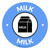 Milk with Icon Circle - Floor Sign