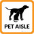 Pet Aisle with Icon Square - Floor Sign