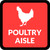 Poultry Aisle with Icon Square - Floor Sign
