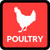 Poultry with Icon Square - Floor Sign