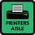 Printers Aisle with Icon Square - Floor Sign