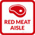 Red Meat Aisle with Icon Square - Floor Sign