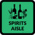 Spirits Aisle with Icon Square - Floor Sign