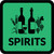 Spirits with Icon Square - Floor Sign