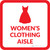 Womens Clothing Aisle Icon Square - Floor Sign