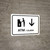 ATM With Down Arrow White Bilingual Spanish Landscape - Wall Sign