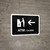 ATM With Left Arrow Black Bilingual Spanish Landscape - Wall Sign